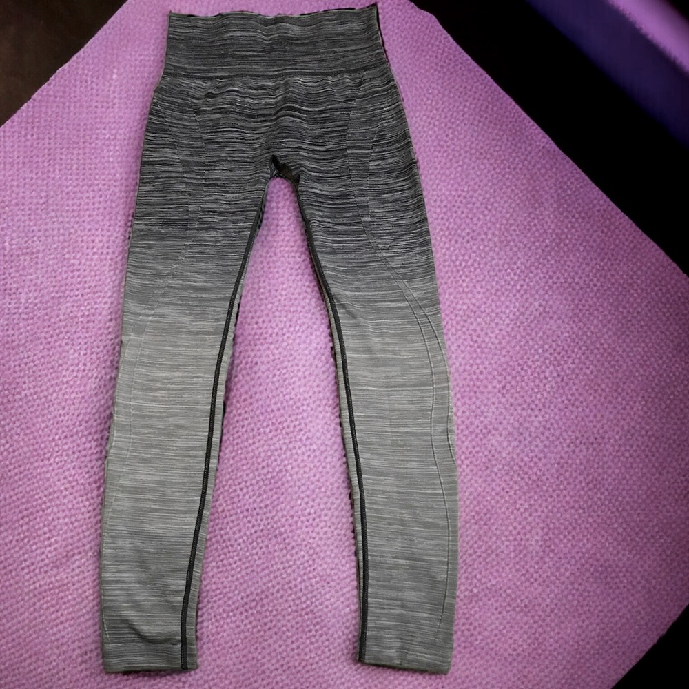 CLEARANCE ~ PRIME CUT Grey Ombre Full Length Yoga Leggings